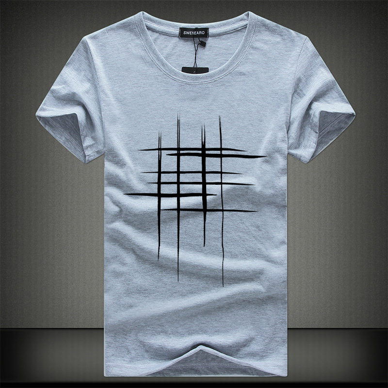 Summer men&apos;s large short sleeve T-shirt cotton half sleeve junior students&apos; loose large base shirt