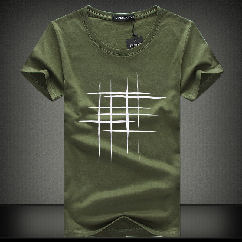 Summer men&apos;s large short sleeve T-shirt cotton half sleeve junior students&apos; loose large base shirt
