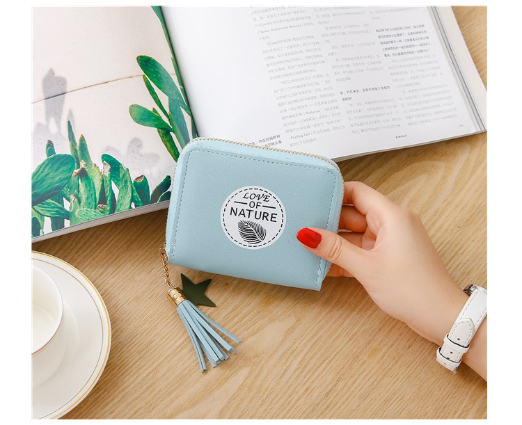 New Korean lovely pattern lady's purse women's short zipper handbag wallet change card bag