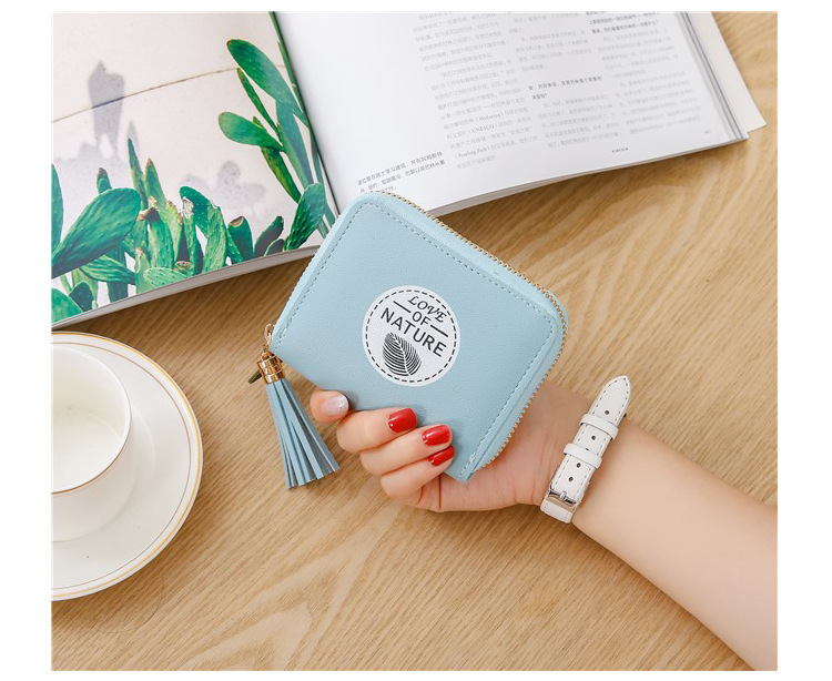 New Korean lovely pattern lady's purse women's short zipper handbag wallet change card bag