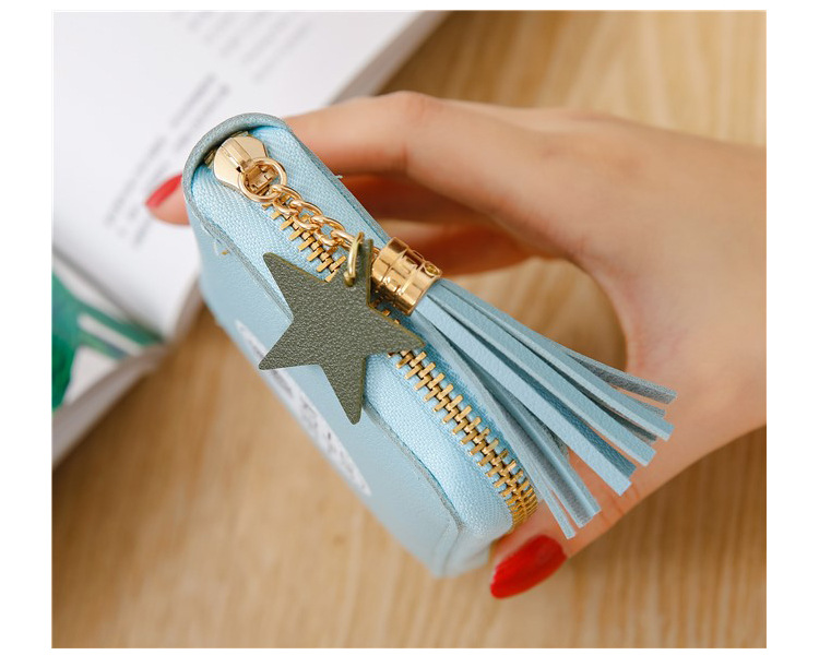 New Korean lovely pattern lady's purse women's short zipper handbag wallet change card bag