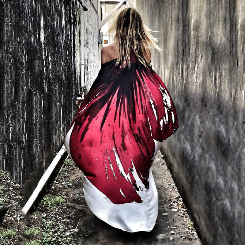 2021 European and American spring new slant shoulder leisure sexy beach holiday dress