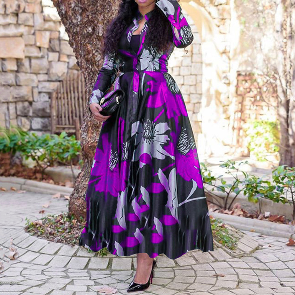 2021 New women&apos;s dress Europe and America Style Tiktok fashion ins skirt dress long sleeve