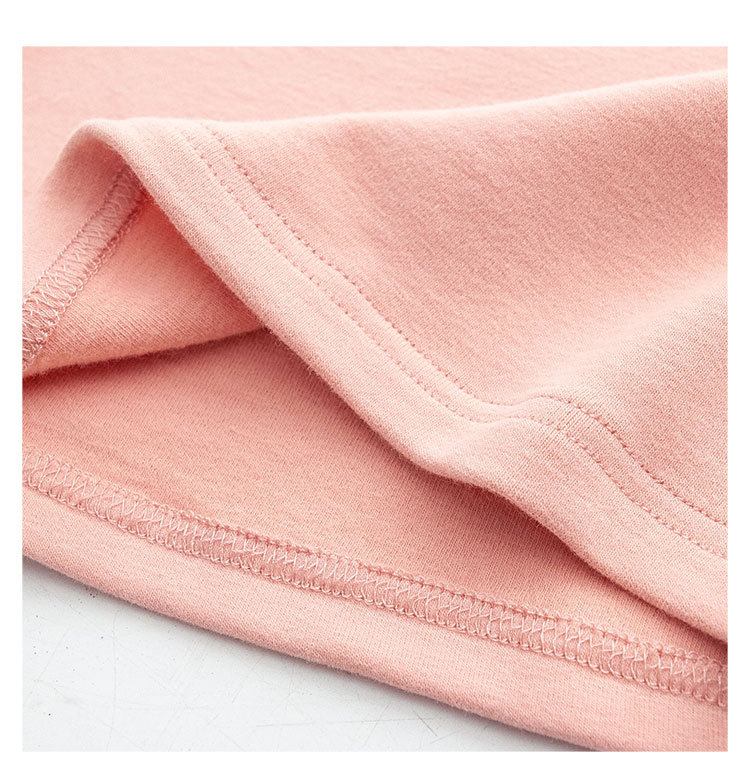 Autumn new base coat pure cotton children&apos;s middle high collar long sleeve T-shirt girl&apos;s top