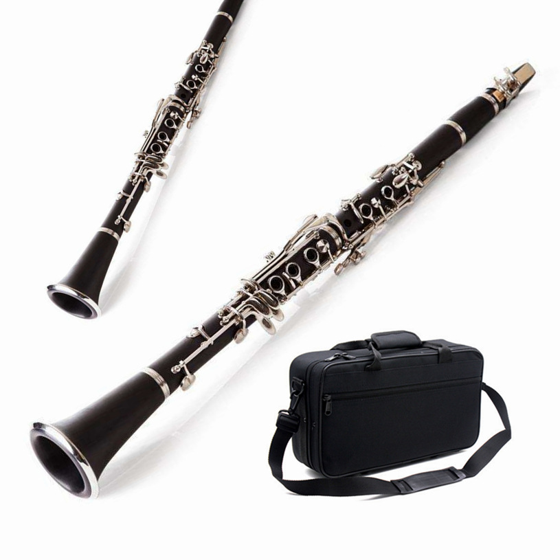 Clarinet instrument nickel plated silver B flat clarinet instrument black wind instrument