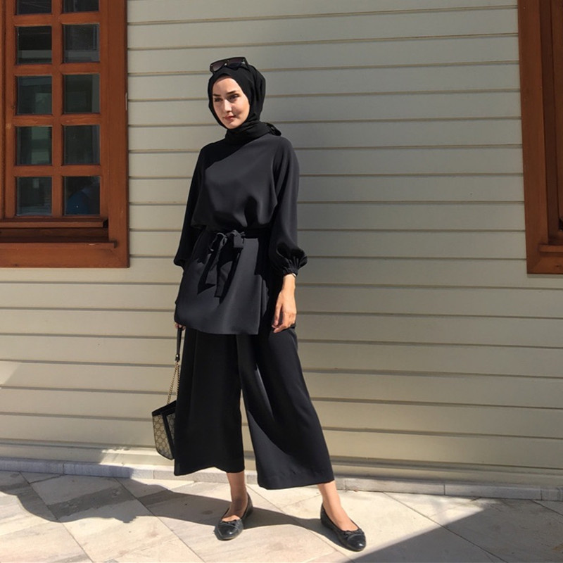 Summer wide leg pants dress Middle East Dubai suit