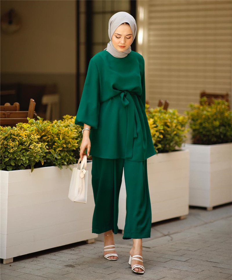 Summer wide leg pants dress Middle East Dubai suit
