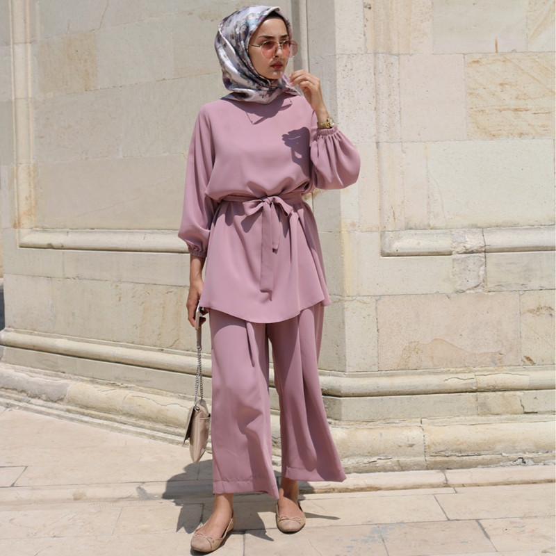Summer wide leg pants dress Middle East Dubai suit