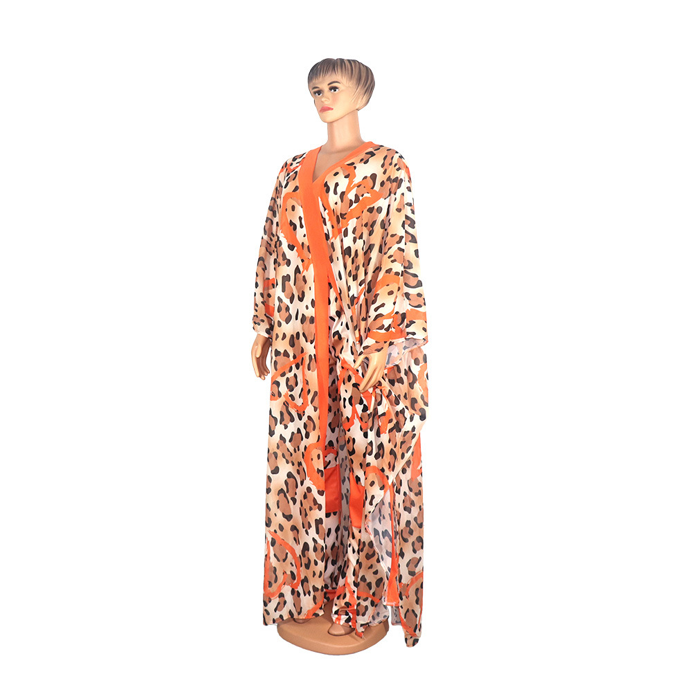 Wind Dress Fashion Chiffon digital printing two piece wide leg set