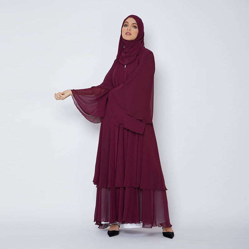 Saudi Arabia Dubai clean color elegant large loose women&apos;s gown cardigan Caftan