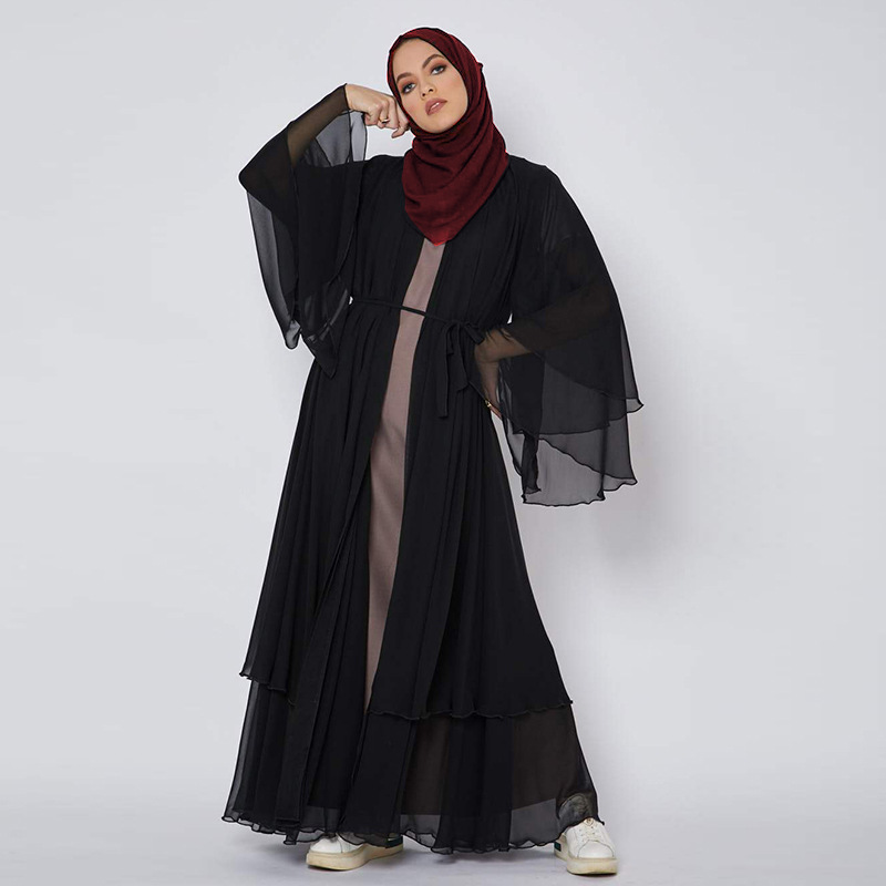 Saudi Arabia Dubai clean color elegant large loose women&apos;s gown cardigan Caftan