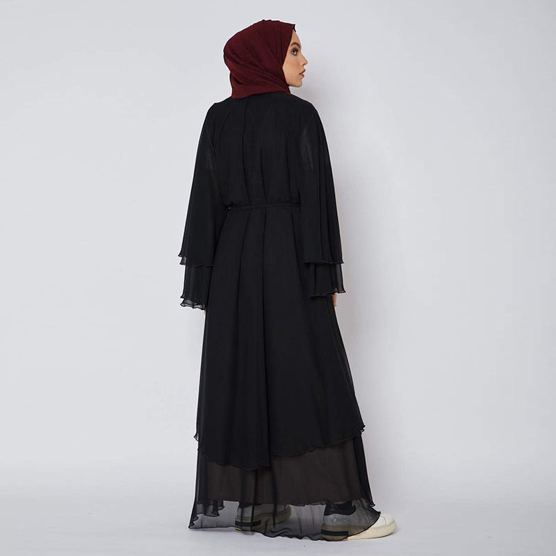 Saudi Arabia Dubai clean color elegant large loose women&apos;s gown cardigan Caftan