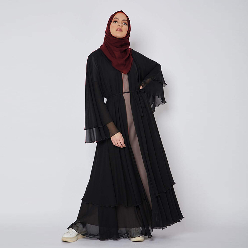 Saudi Arabia Dubai clean color elegant large loose women&apos;s gown cardigan Caftan