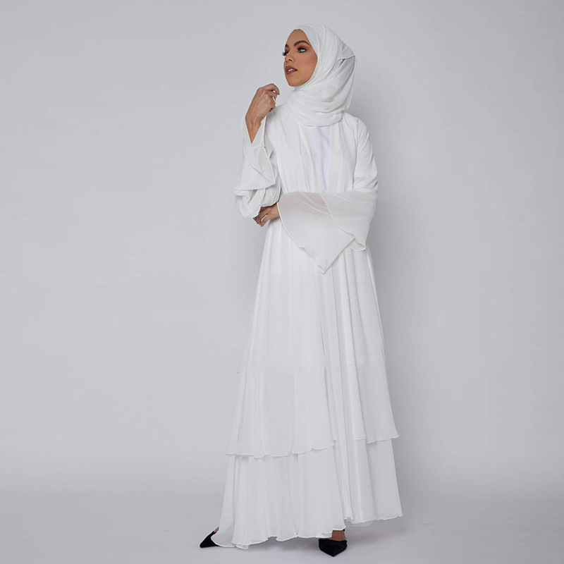 Saudi Arabia Dubai clean color elegant large loose women&apos;s gown cardigan Caftan