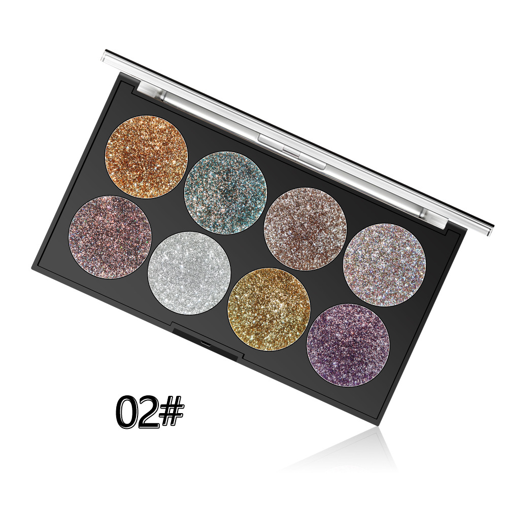 MISS ROSE 8 color sequins Glitter eye shadow plate Bling golden onion powder high gloss eye shadow