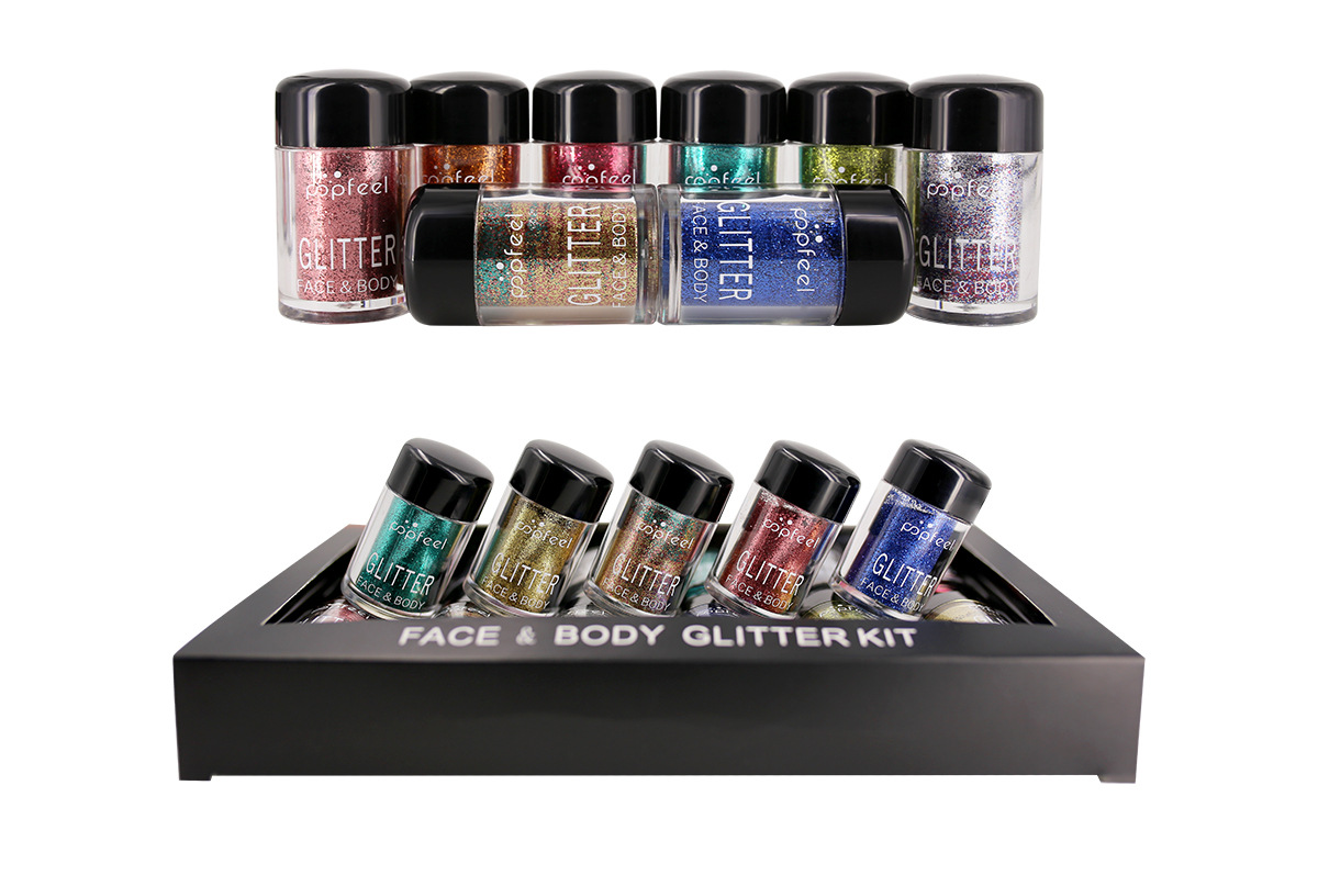 12Pcs of glittering scallion powder Set Christmas children's makeup embellishment glittering sequins