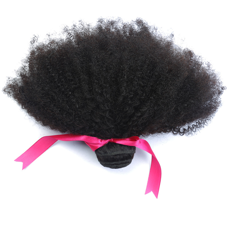 3pcs 90-100g/pc Human hair curtain hair weaves wig Afro kinky curly African small roll hair bundles