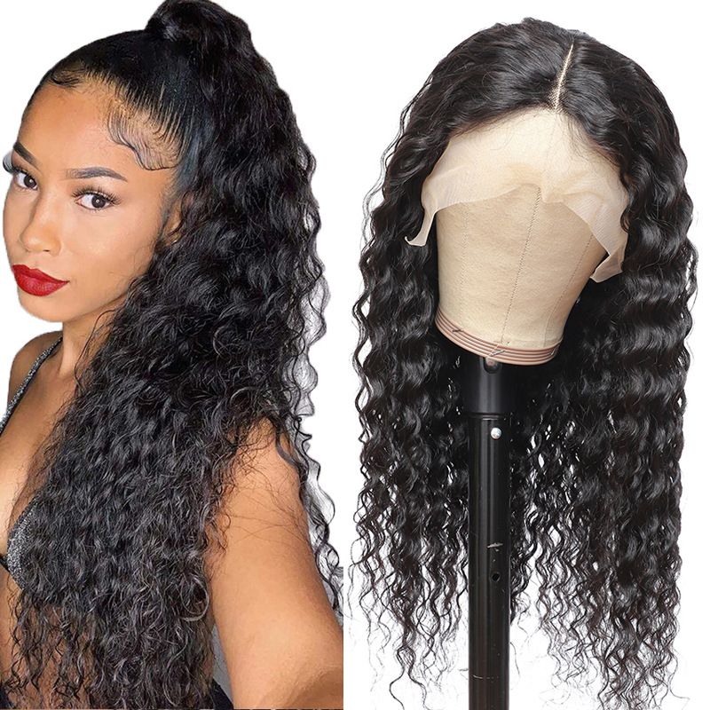Lace front wig deep wave human hair Lace frontal hair wig