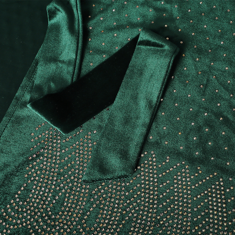 African fashion celebrities women's Flannelette front and rear hot drill # three piece # Skirt Set + headscarf