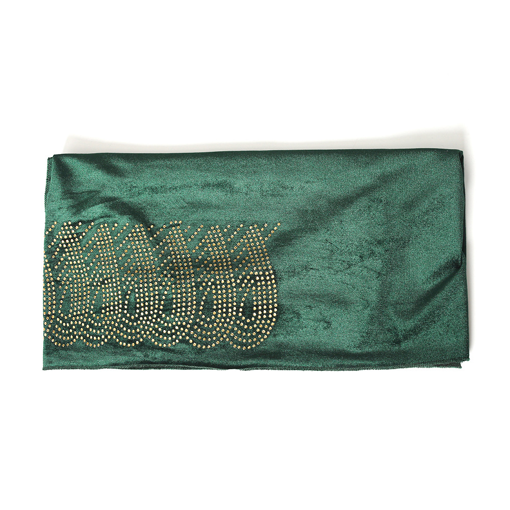 African fashion celebrities women's Flannelette front and rear hot drill # three piece # Skirt Set + headscarf