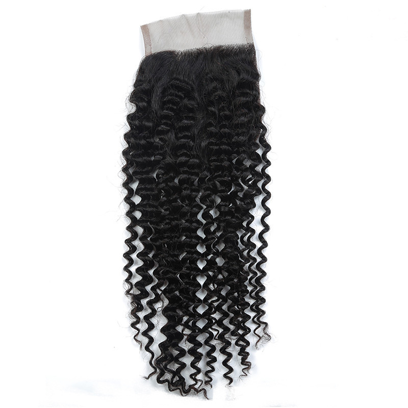 10A deep wave remy hair real hair wig natural long hair bundles closures