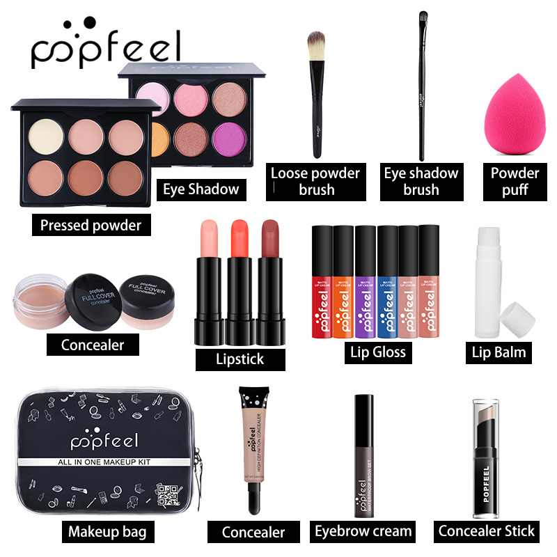 Popfeel 20 piece makeup set full set combination beginner girl student party natural light makeup
