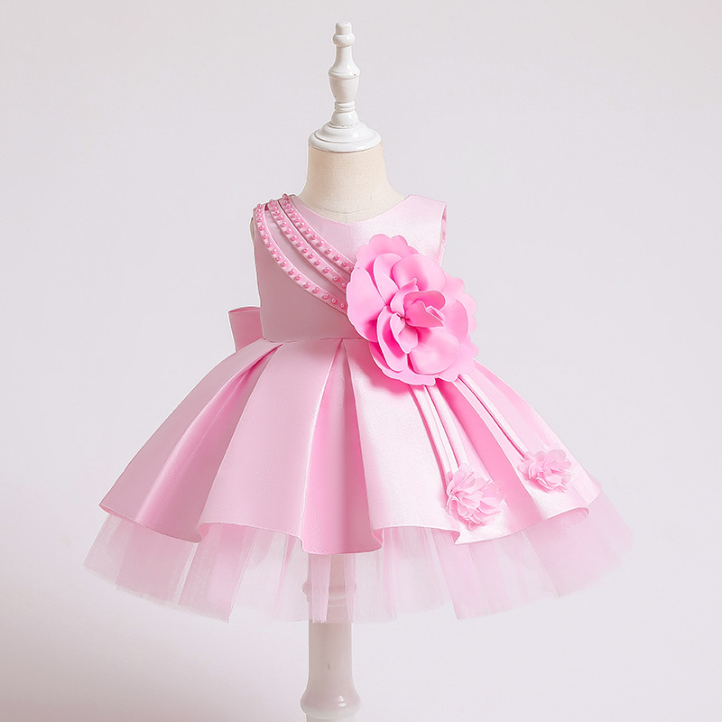 Baby full moon dress performance dress one year old princess dress girl wedding dress baby poncho cake dress