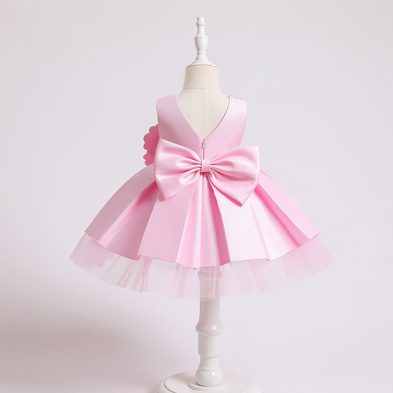 Baby full moon dress performance dress one year old princess dress girl wedding dress baby poncho cake dress