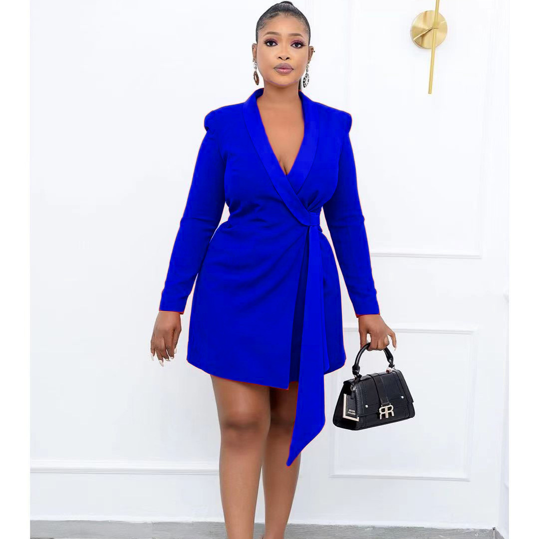 2022 Autumn new temperament commuter office slim bandage suit skirt large dress