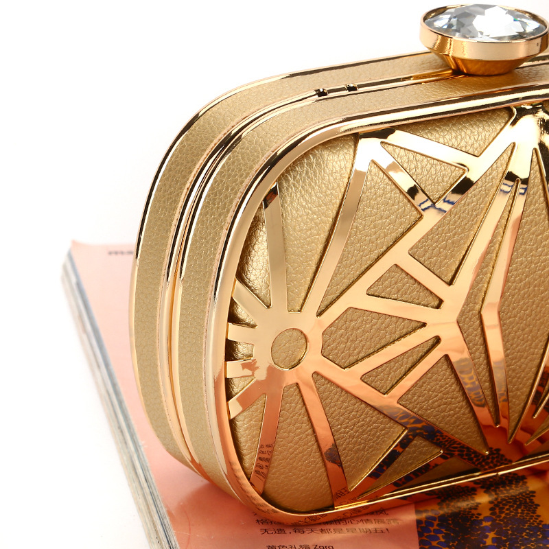 Pu evening bag Rhinestone Handbag Clutch bags Cosmetics Lipstick change banquet bag