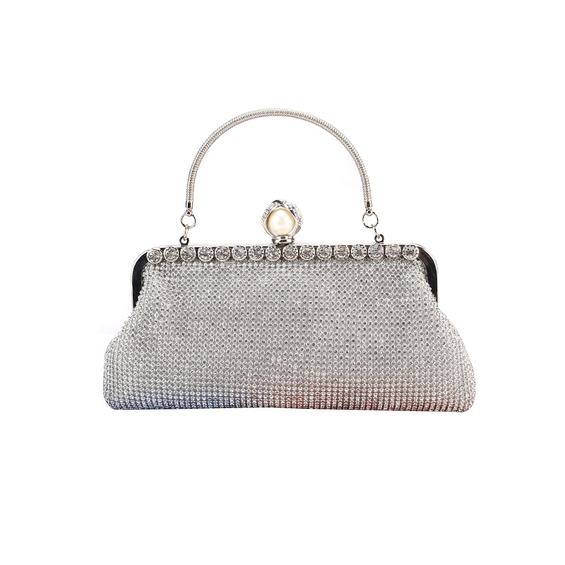 Diamond Dinner Bag new pure manual diamond inlaid with hand-held evening bag spot banquet clutch bag