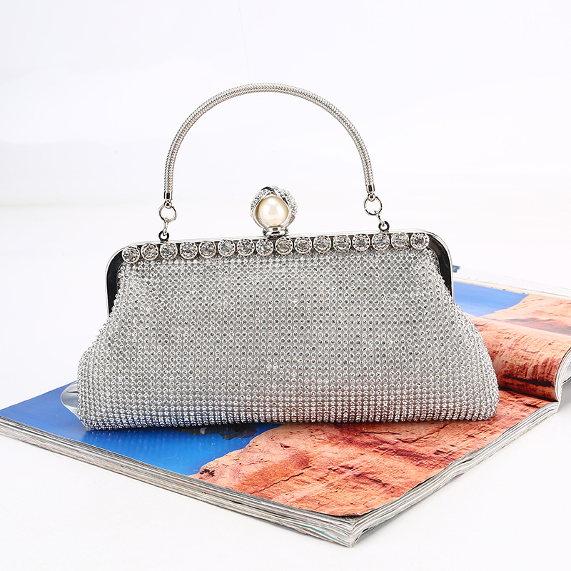 Diamond Dinner Bag new pure manual diamond inlaid with hand-held evening bag spot banquet clutch bag