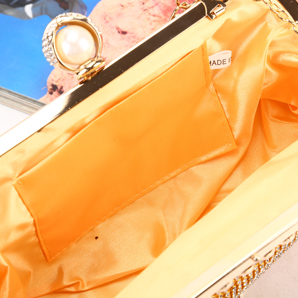 Diamond Dinner Bag new pure manual diamond inlaid with hand-held evening bag spot banquet clutch bag