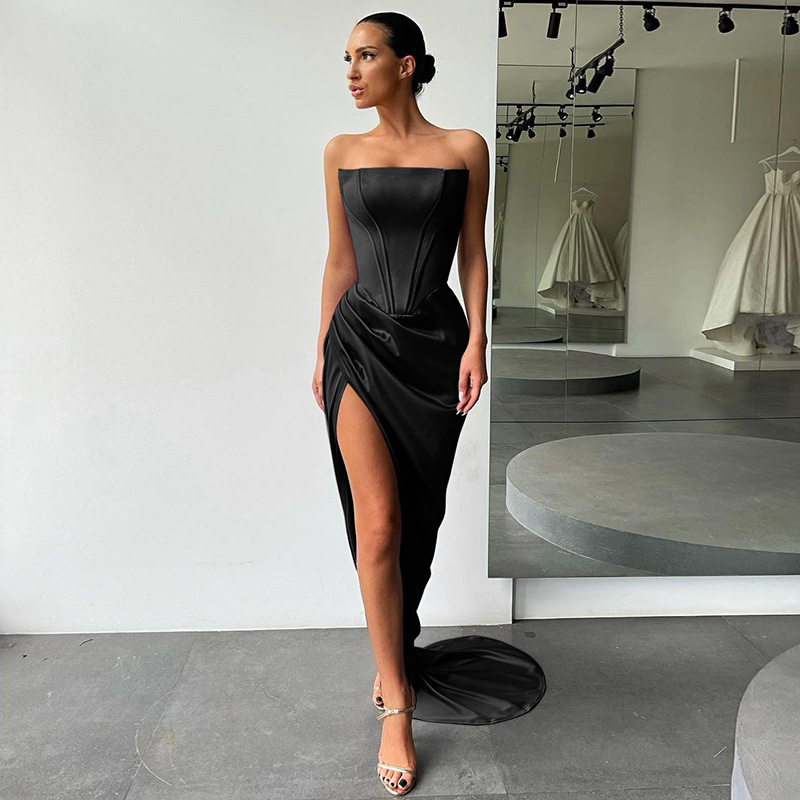 Ml21153 Strapless Corset Dress dress women's sexy evening dress