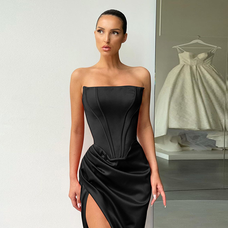 Ml21153 Strapless Corset Dress dress women's sexy evening dress