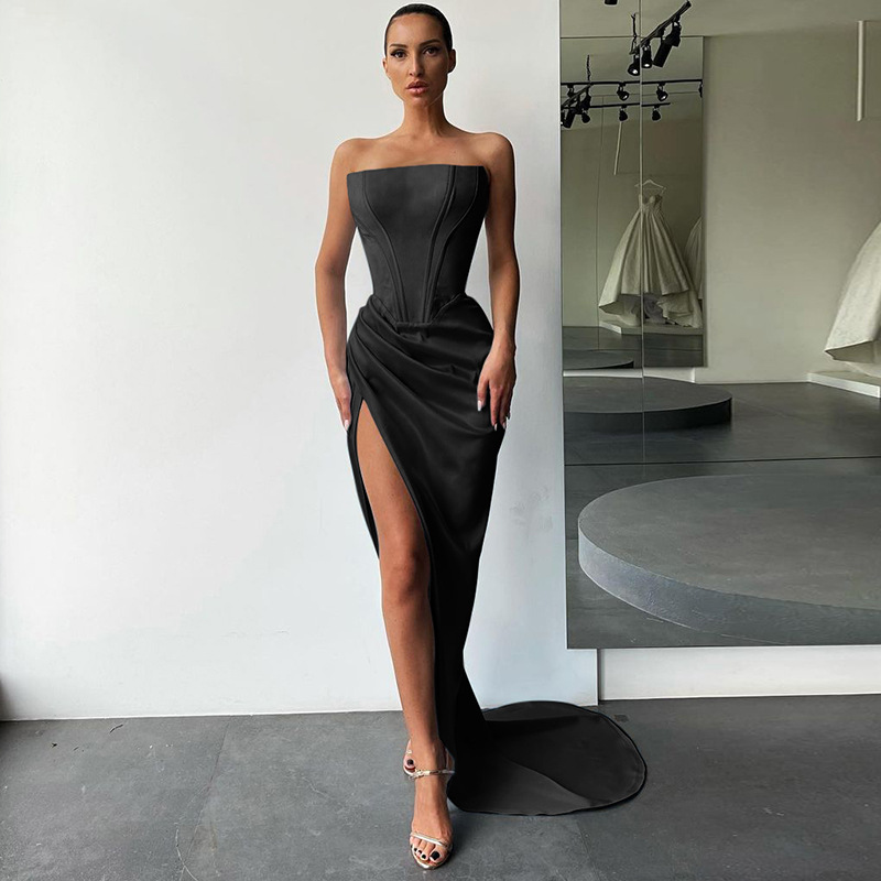 Ml21153 Strapless Corset Dress dress women's sexy evening dress