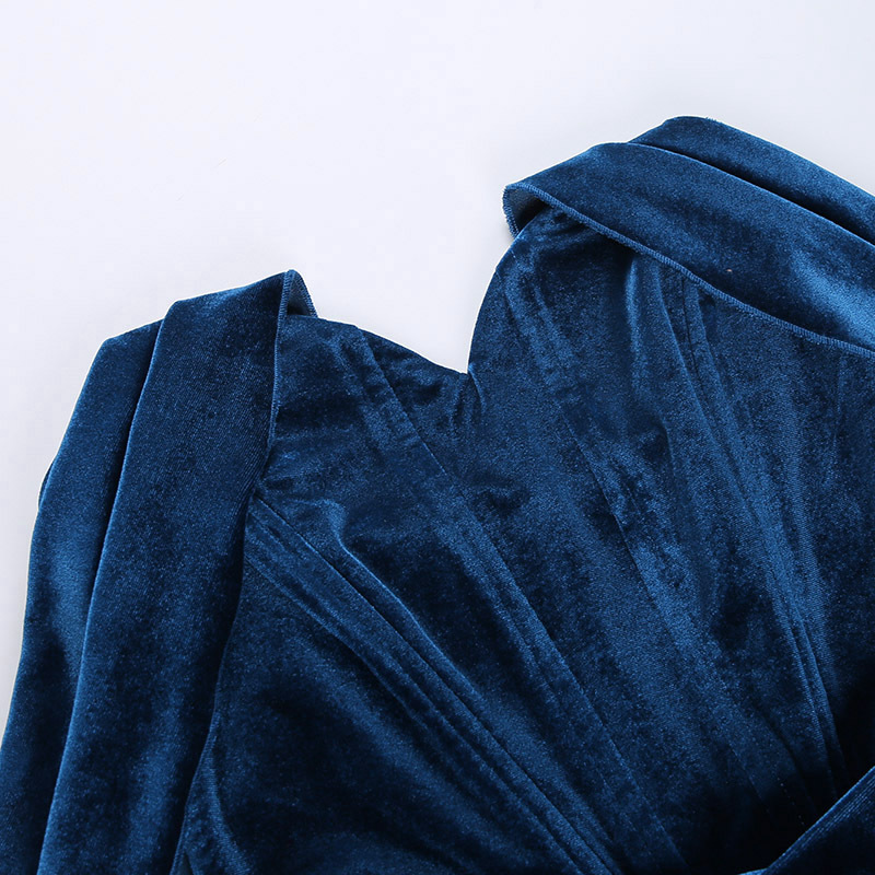 Jy21546 Autumn Korean velvet sexy split dress dress womanly evening dress