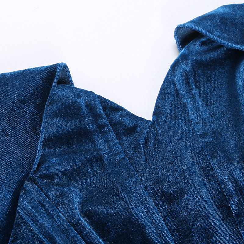 Jy21546 Autumn Korean velvet sexy split dress dress womanly evening dress