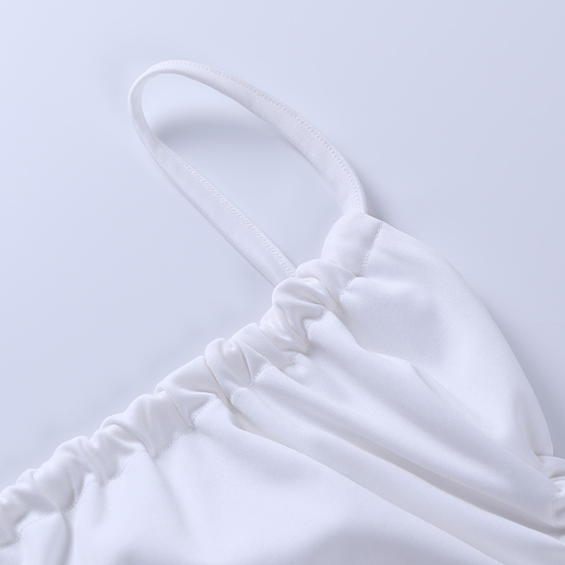 Sy21070pf 2022 New Amazon European and American style straight neck slim sling medium long backless dress