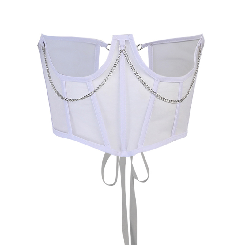 Chain chest support waist girdle women 2022 new style temperament commuter slim fit strap waist seal corsets