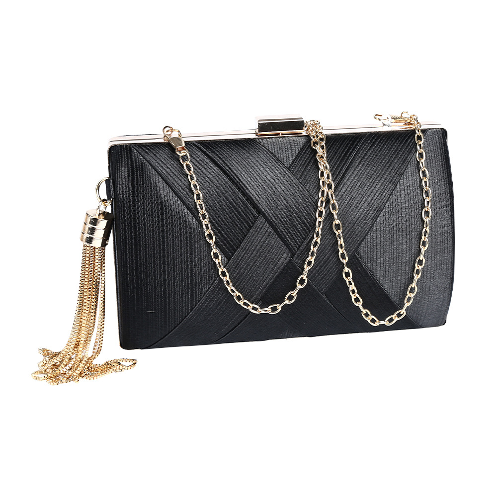 Dinner Bag NEW pure handmade tassel pendant evening bag large capacity dress bag Silk Handbag clutch bag