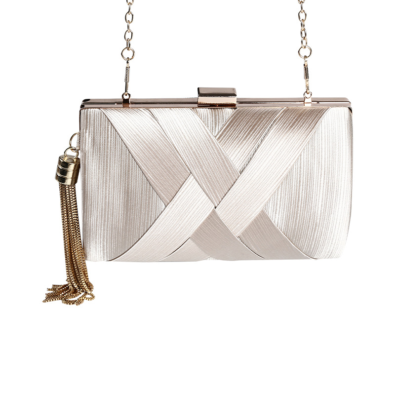 Dinner Bag NEW pure handmade tassel pendant evening bag large capacity dress bag Silk Handbag clutch bag