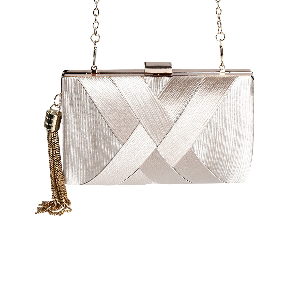 Dinner Bag NEW pure handmade tassel pendant evening bag large capacity dress bag Silk Handbag clutch bag