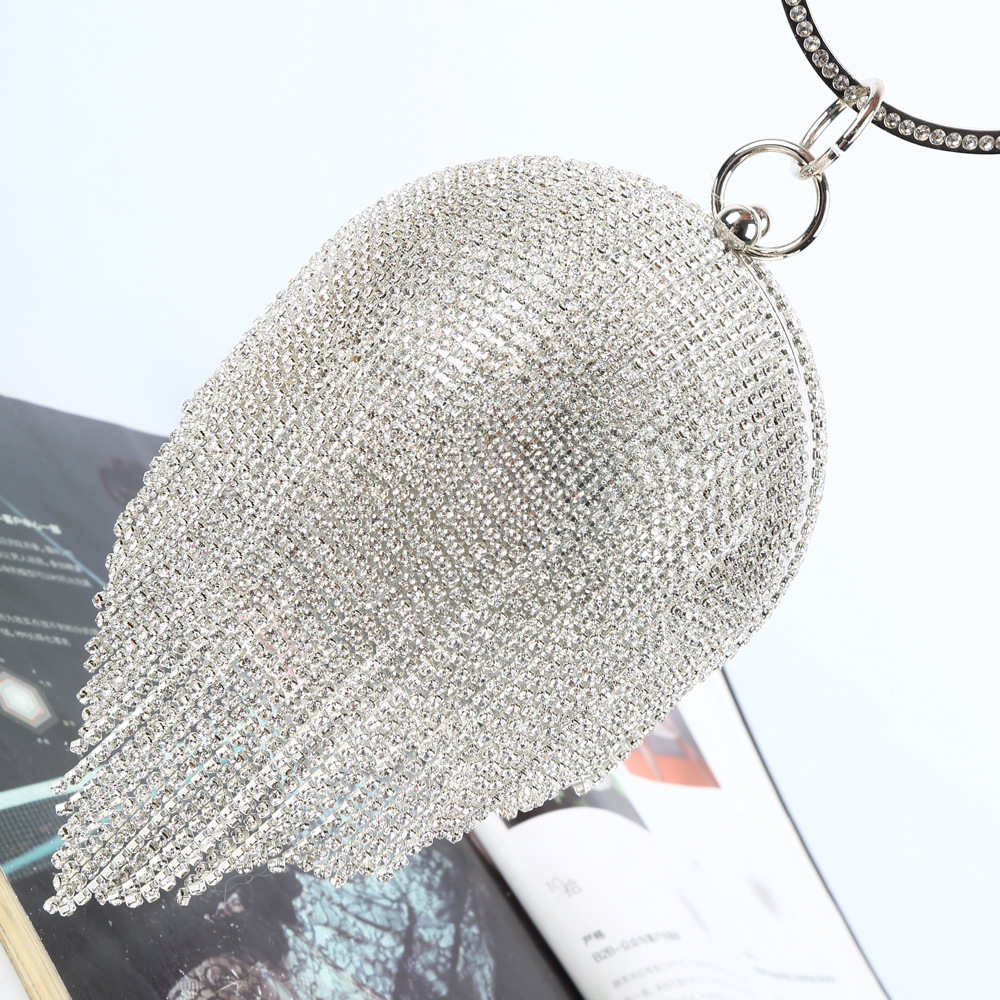 Ball Dinner Bag Rhinestone evening dress bag banquet bag lady bag tassel with bracelet party banquet bag clutch bag