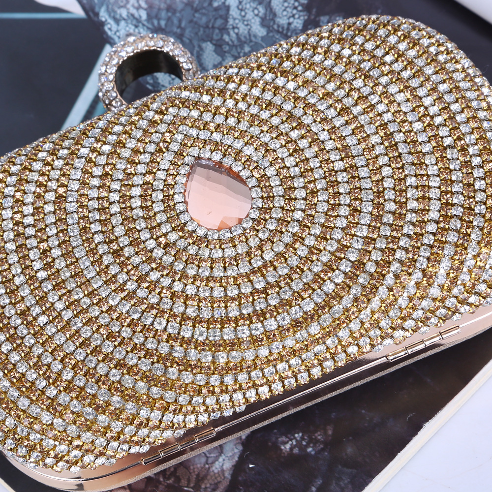 Crystal Dinner Bag quality diamond studded phoenix eye evening dress bag Bridal Bridesmaid bag