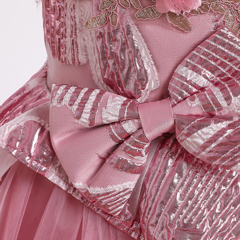 Girls dress princess dress one shoulder wedding dress flower girl Princess Dress host fluffy dress dance performance dress