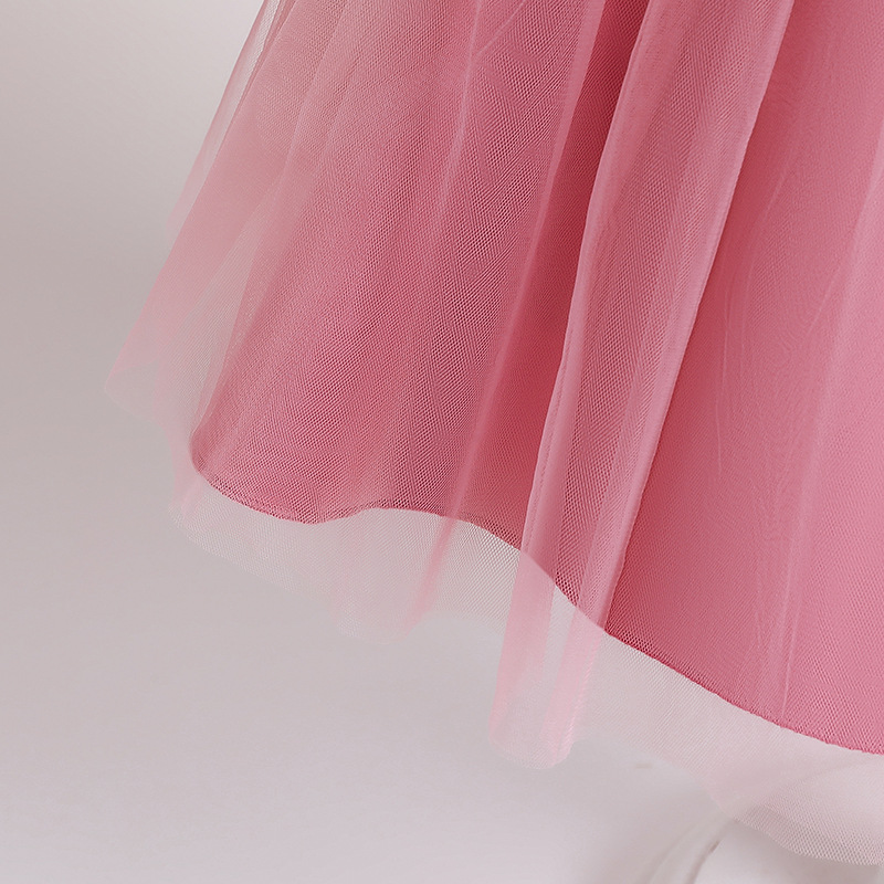 Girls dress princess dress one shoulder wedding dress flower girl Princess Dress host fluffy dress dance performance dress