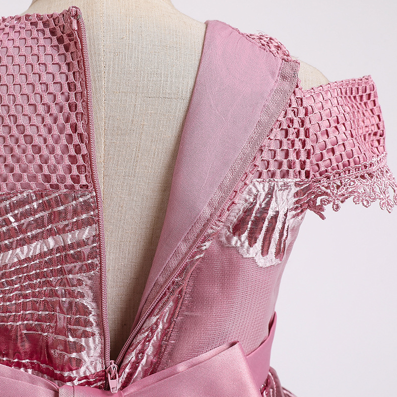 Girls dress princess dress one shoulder wedding dress flower girl Princess Dress host fluffy dress dance performance dress