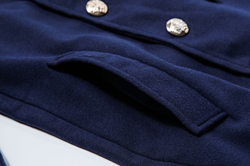 2022 European and American leisure medium and long men's coat slim fit and versatile windbreaker coat