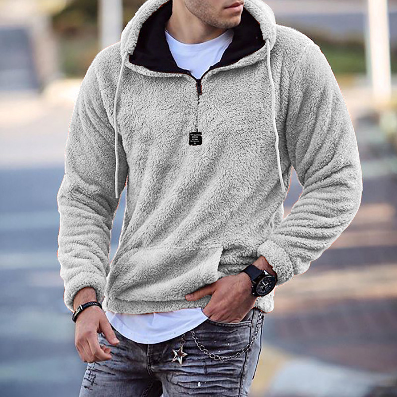 2022 multicolor sweater men's loose fashion coat men's spring European and American stand collar sweater hoody